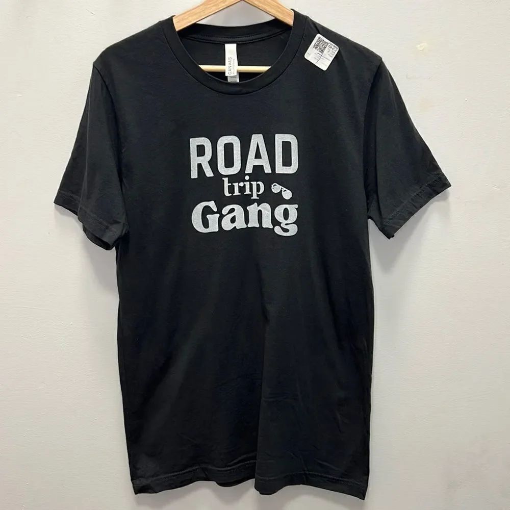 Unisex Black Short Sleeve Road Trip Gang T-Shirt Size Medium